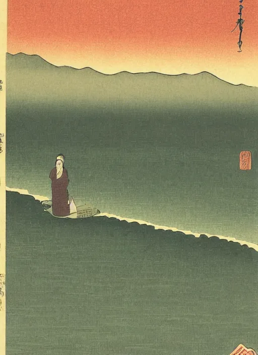 Prompt: 2 0 th century shin - hanga print by kawase hasui,