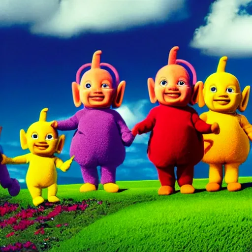 Image similar to umpa lumpa teletubbies