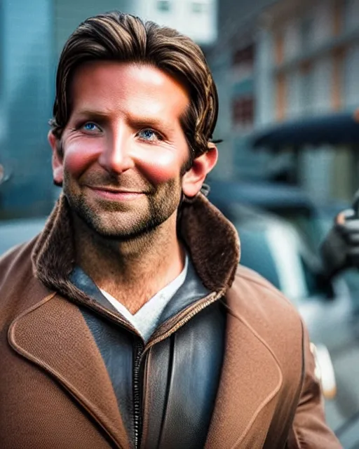 Prompt: close - up of bradley cooper as a blonde superhero without a beard in a movie, movie still frame, promotional image, imax 7 0 mm footage