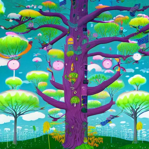 Image similar to tree city by Chiho Aoshima