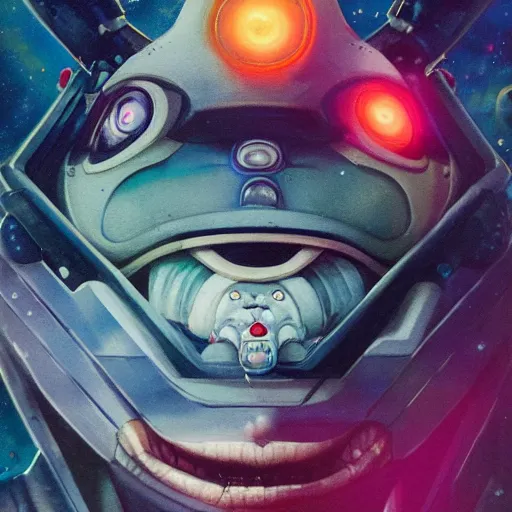 Image similar to portrait of Star Fox, cameras, melting ,8k,by tristan eaton,Stanley Artgermm,Tom Bagshaw,Greg Rutkowski,Carne Griffiths, Ayami Kojima, Beksinski, Giger,trending on DeviantArt,face enhance,hyper detailed,minimalist,cybernetic, android, blade runner,full of colour