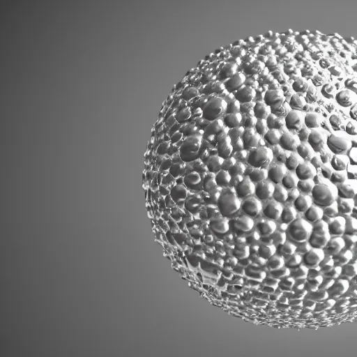 Image similar to centered rule of thirds 5 0 mm film still of a silver sphere orb, 3 d render octane, portrait, sharp focus