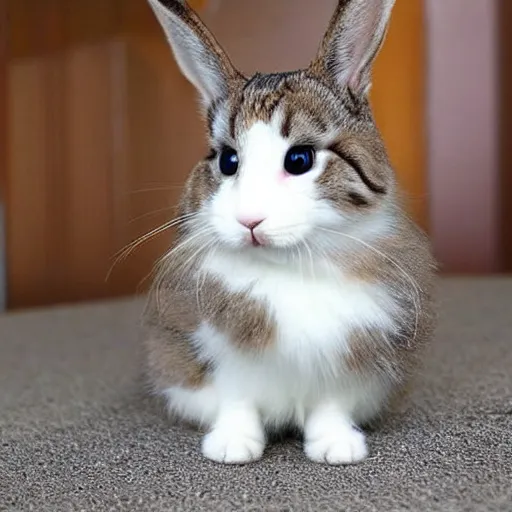 cute bunny mixed with a cat n 5 Stable Diffusion