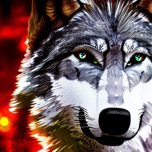 Image similar to closeup wolf, machine, horizon zero dawn, horizon forbidden west, android, robot, mechanical parts, editorial photography, realistic bokeh and depth of field, award winning, establishing shot