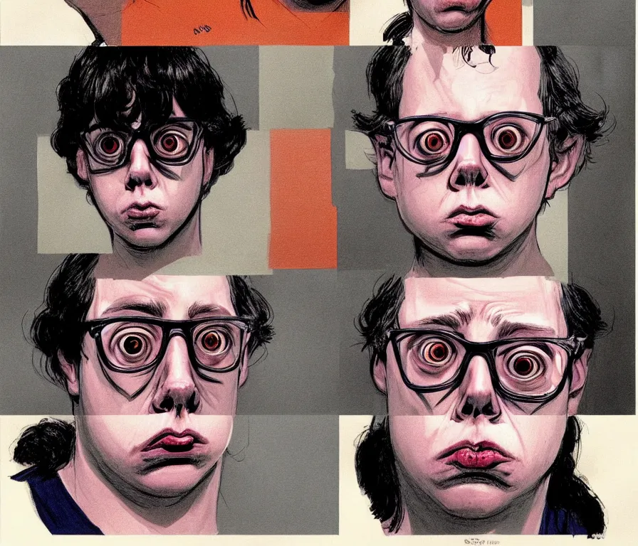 Image similar to face character study of todd solondz | vivid colors : concept design, realistic. by gabriel hardman, joe alves, j. todd anderson, chris bonura. cinematic atmosphere, detailed and intricate, perfect anatomy