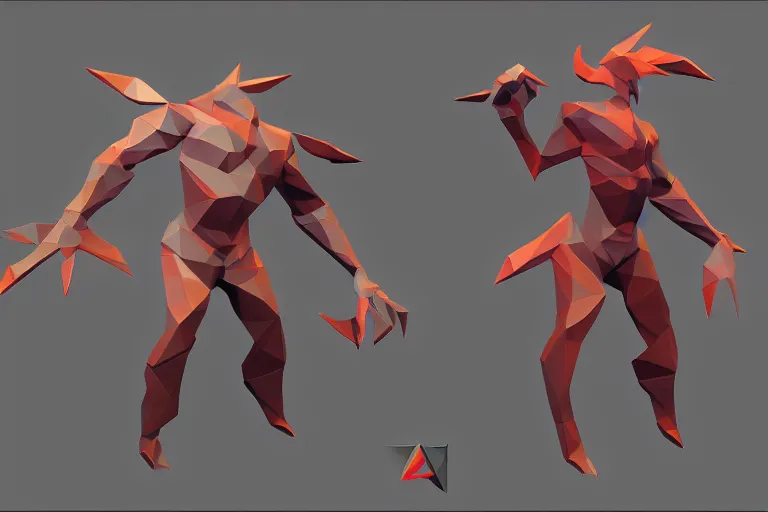 Image similar to low poly morph from dota 2, high detailed, 4 k, screenshot