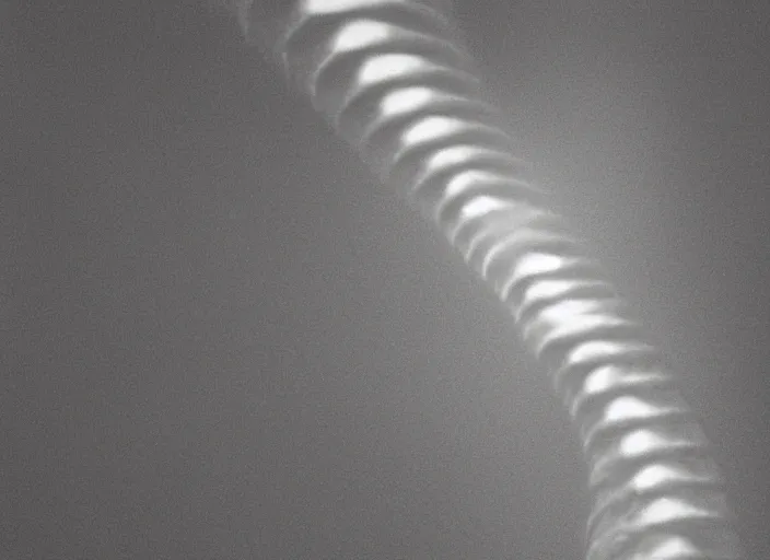 Image similar to an underexposed kodak 500 photograph of a double helix, volumetric fog, muted color