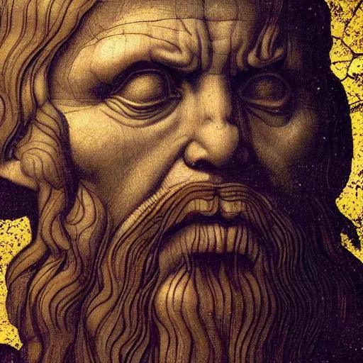 Image similar to thanos, a painting by leonardo da vinci, pixabay contest winner, academic art, da vinci, detailed painting, artwork