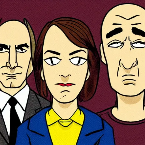 Prompt: Better Call Saul in the style of Daria