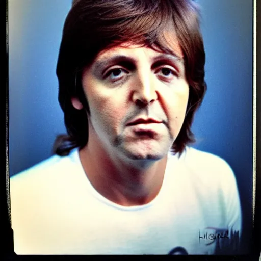 Polaroid Portrait of 1970s Paul McCartney, taken in | Stable Diffusion ...