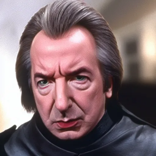 Image similar to movie still of alan rickman as emporer palpatine star wars ( 1 9 7 7 )