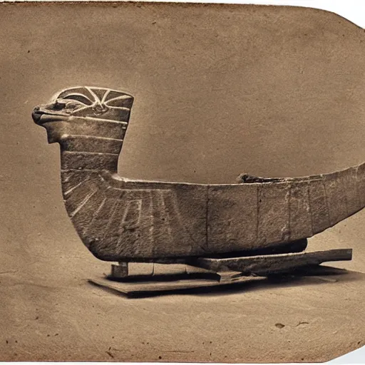 Prompt: An ancient Egyptian sportscar, ambrotype