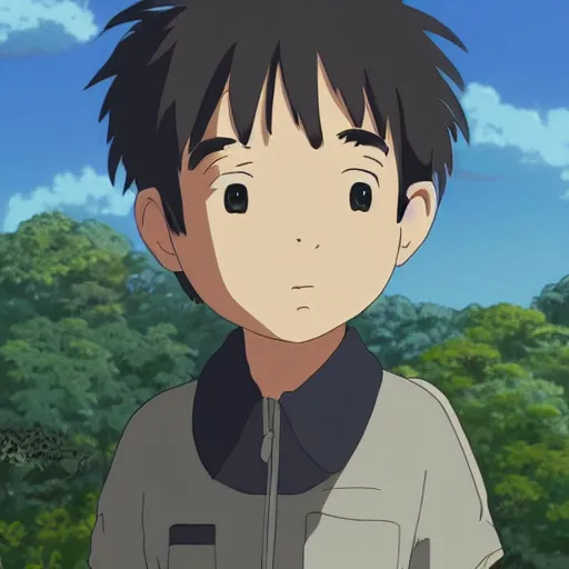 Prompt: friendly kid and small creature, character portrait face made in Studio Ghibli artstyle ,highly detailed art, beautiful scene, sharp focus, smooth, 8k, anime art, fantasy, style in ghibli anime, smooth, sharp focus