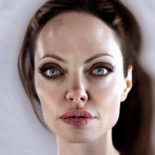 Image similar to portrait of a woman that looks like a mix of angelina jolie and amanda seyfried