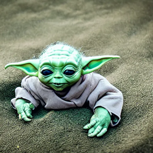 Image similar to Baby Yoda, dlsr photo