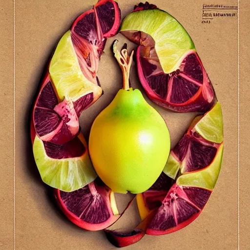 Prompt: cookbook illustrations of fruit that look like human body parts