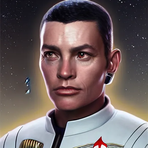 Prompt: UHD Photorealistic Felline-human hybrid Starfleet Officer wearing a spacesuit with hyperrealistic, correct details, cosmic dynamic lighting, symmetrical face, accurate face, by Greg Rutkowski