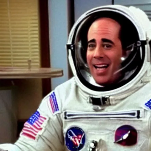 Image similar to episode of Seinfeld where Jerry wears astronaut suit