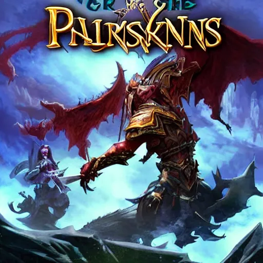 Image similar to dark fantasy, paladins fighting the great Evil