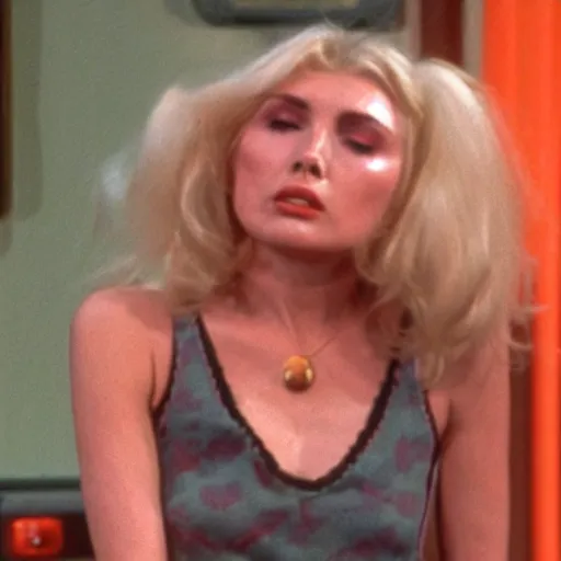 Image similar to high quality still of young Debbie Harry guest starring on That 70s Show