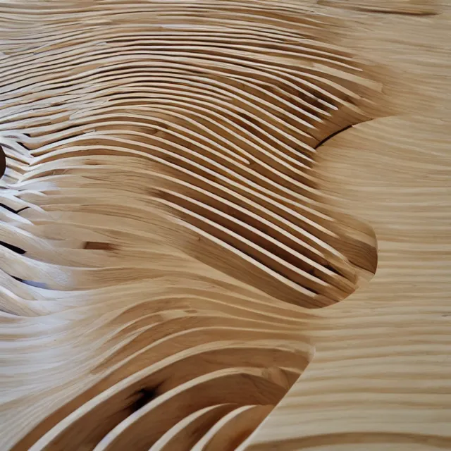 Image similar to floating wood, curves, art atation