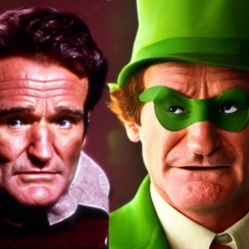Prompt: Robin Williams as The Riddler