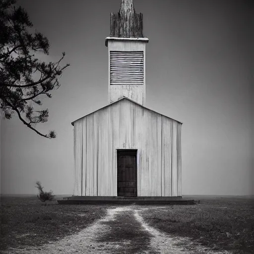 Image similar to picture of an old wooden white church, 1 9 th century southern gothic scene, made by zhang kechun