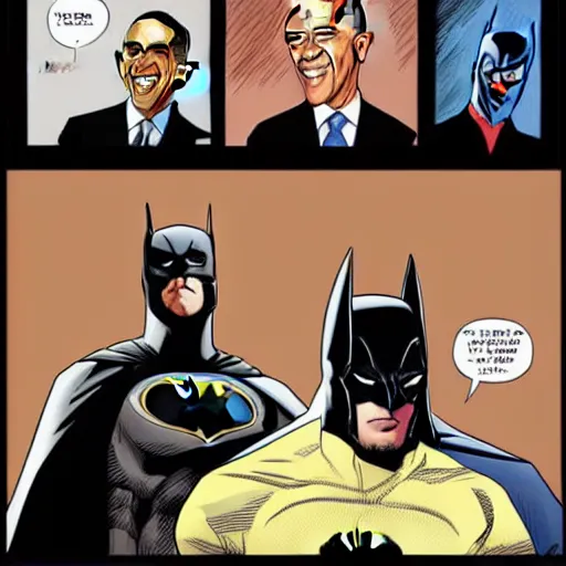 Image similar to Obama as Batman, sketched by Rafael Albuquerque