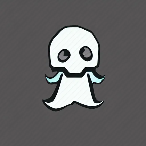 Image similar to a cute ghost, digital art, iconic icon, 2 d vector logo, cartoon, t - shirt design
