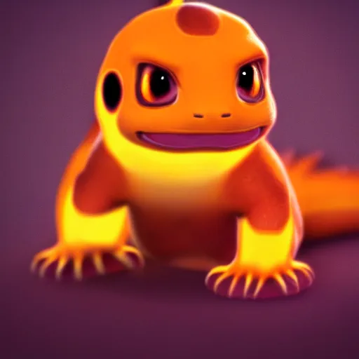 Image similar to photography of a realistic charmander animal, ultra detailed, 8 k, cinematic lighting, natural background, trending on artstation, pokemon