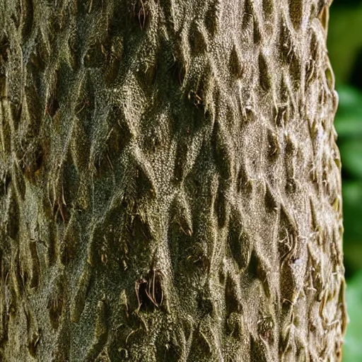 Prompt: close up of a totara tree leaf and bark texture