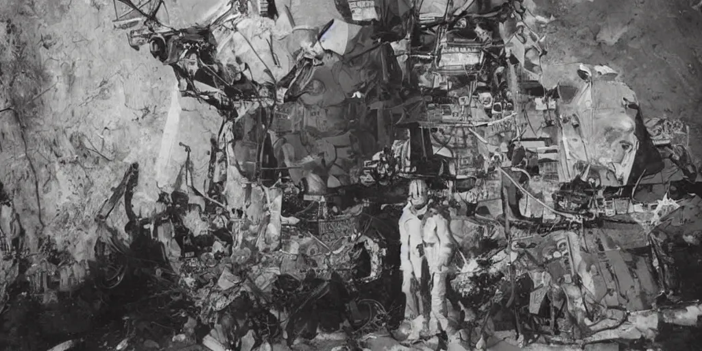 Image similar to A space engineer on the moon