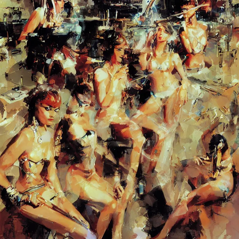 Prompt: hookah smoking nymphs, androgynous, sharp focus, neotenous by john berkey