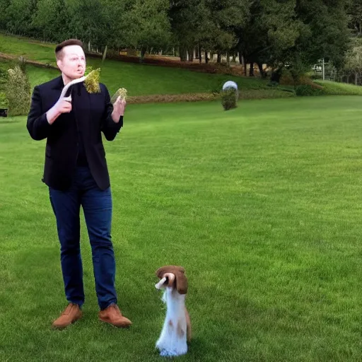 Prompt: elon musk stop eating grass now!