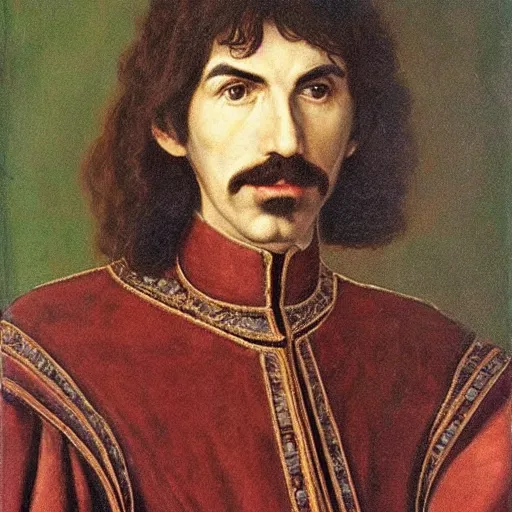 Image similar to renaissance era portrait of george harrison