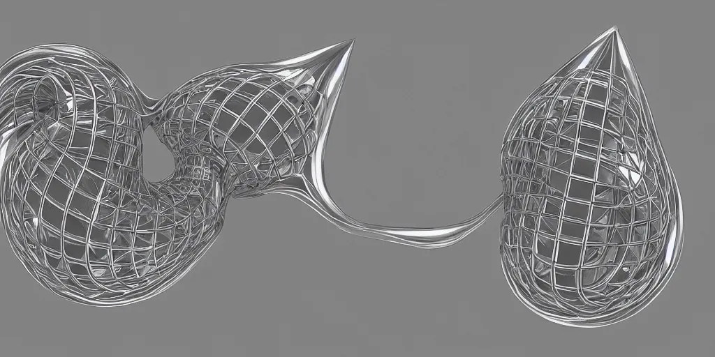 Prompt: klein bottle in a style of mc escher