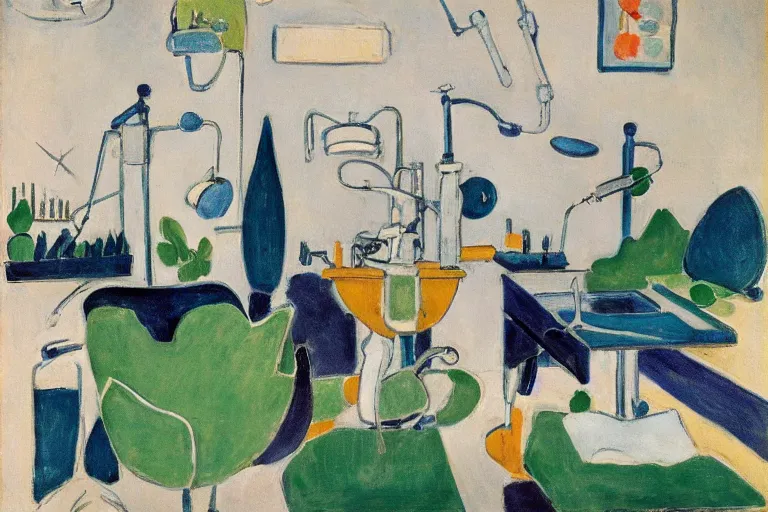 Prompt: dental scientific illustration landscape Matisse