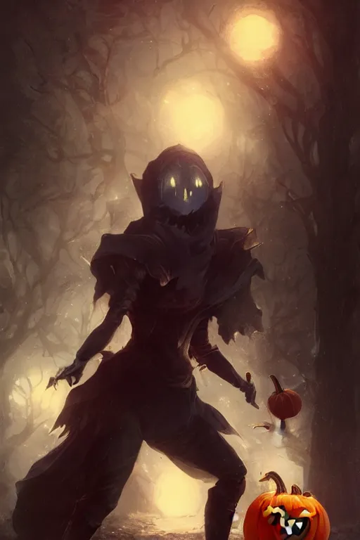 Image similar to portrait of headless horseman holding a pumpkin, halloween night, charlie bowater, artgerm, ilya kuvshinov, krenz cushart, ruan jia, realism, ultra detailed, 8 k resolution