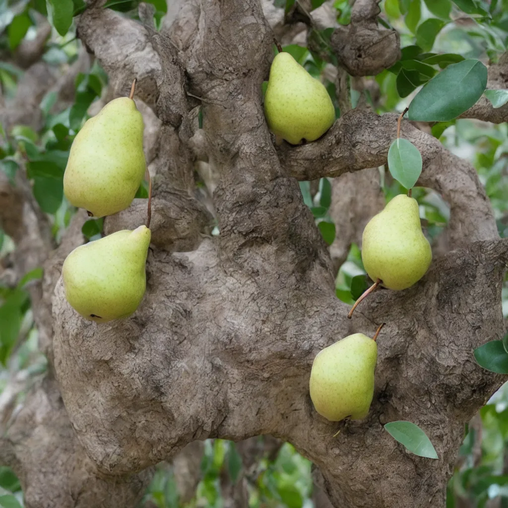 Image similar to pear with the face of a slowpoke