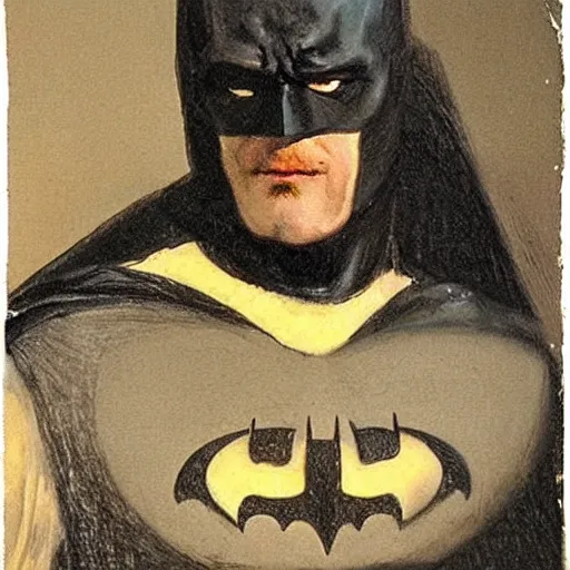 Prompt: batman by rembrandt