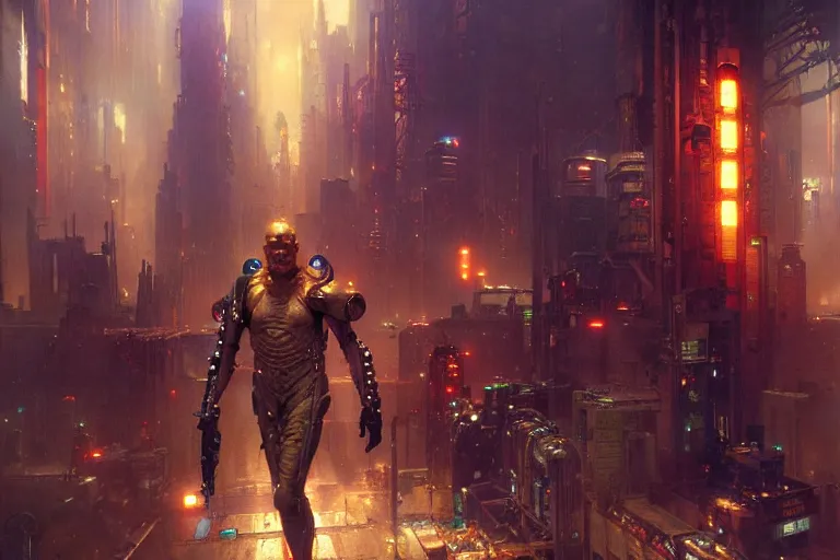 Image similar to cyberpunk, painting by gaston bussiere, craig mullins, j. c. leyendecker, greg rutkowski