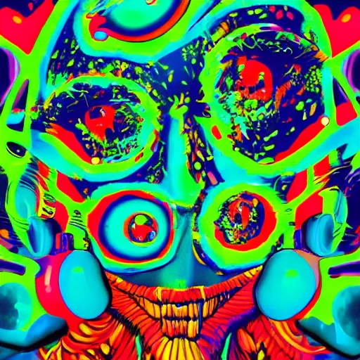 Image similar to an acid trip visuals, trending on artstation