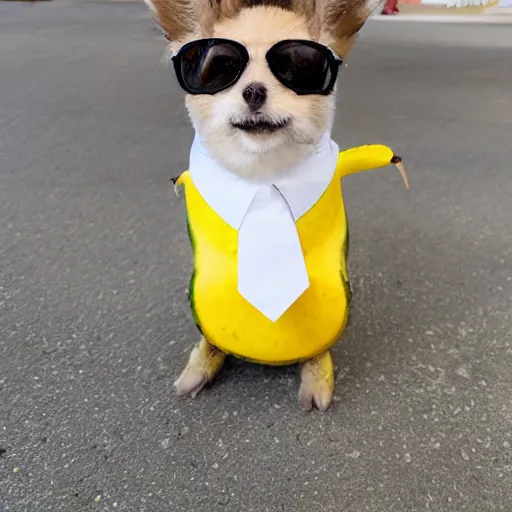 Image similar to banana dressed up for a day at the office