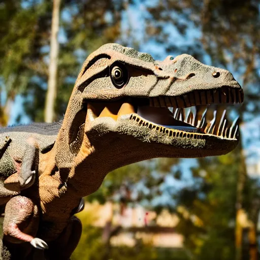 Image similar to Anthropological Dinosaur, 8k bokeh effect