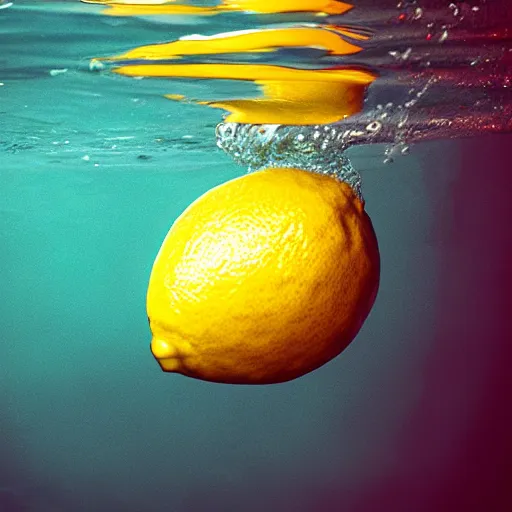 Image similar to lemon, splash underwater! photoshop edit, golden ratio