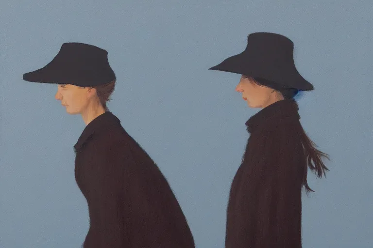 Image similar to young a woman with a raven - shaped hat artwork by tim eitel