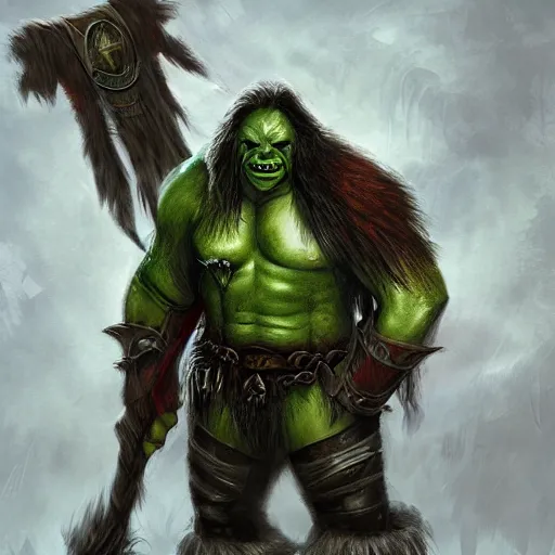 Image similar to Orc warlord by Leesha Hannigan