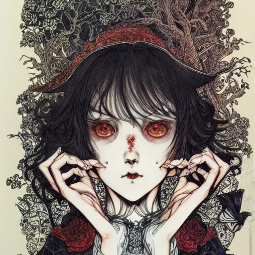 Image similar to prompt: Portrait painted in Smithe One style drawn by Vania Zouravliov and Takato Yamamoto, inspired by Fables, intricate acrylic gouache painting, high detail, sharp high detail, manga and anime 2000