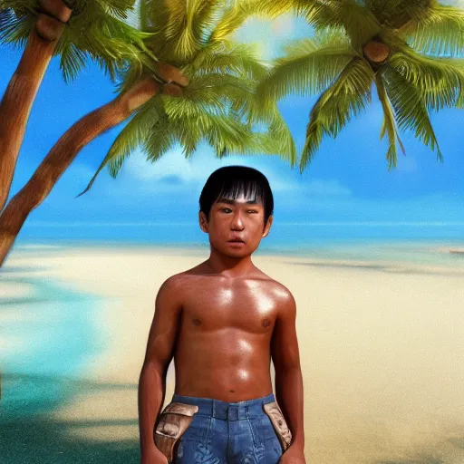 Prompt: hawaiian boy not being grateful for the things he hasa, 4 k photorealism, 4 k quality, trending on artstation