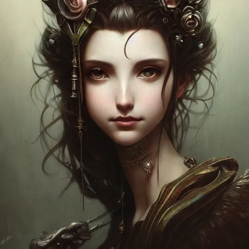 Prompt: aerith gainsborough, intricate, elegant, highly detailed, smooth, sharp focus, award - winning, masterpiece, in the style of tom bagshaw, cedric peyravernay, peter mohrbacher, pinterest